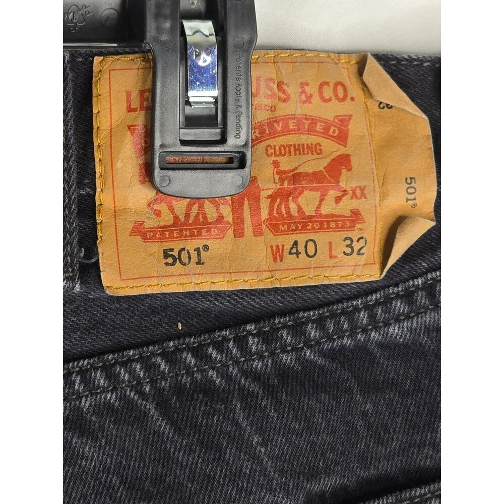 Levi's 501 Original Fit Dark Indigo Wash Straight Leg Jeans Made In Egypt 40x32
